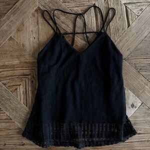 Jonesy Chic Black Women's Two-fabric Camisole XS
